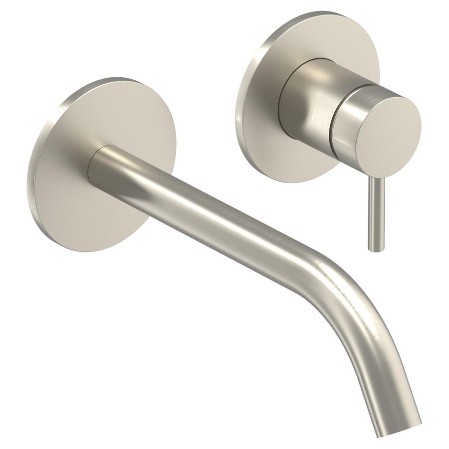 Wastafelmengkraan BOND afbouwdeel 2-gats sprong 195mm coldstart geborsteld nickel