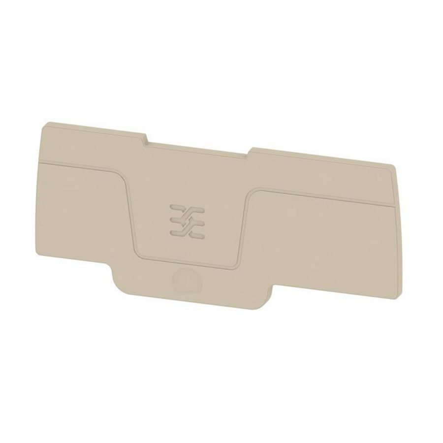 Afsluit- eindplaat d.beige h:69.5mm b:2.1mm V-0 VVE=20