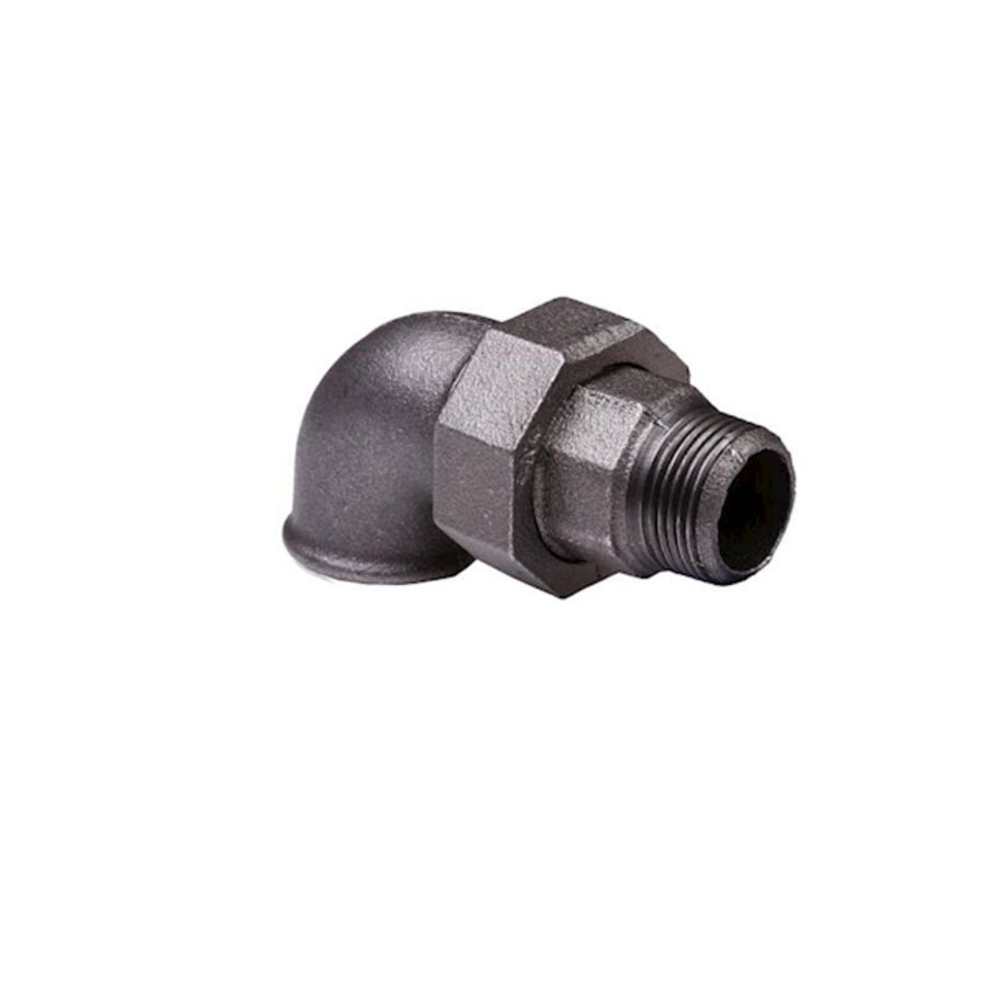3-del. haakse koppeling malleable nr.98 zwart 2"bn.xbt. conisch