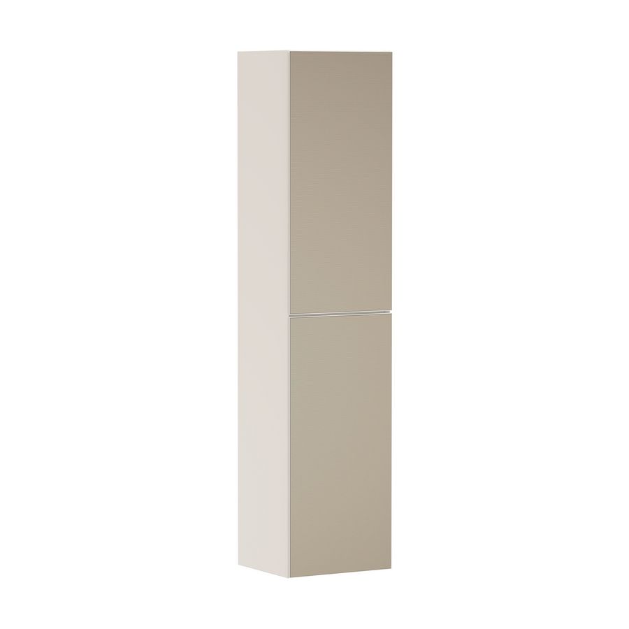 Hoge kast Sand Matt beige / front patterned bronze 400/360 scharnieren links Xevolos E 54219390