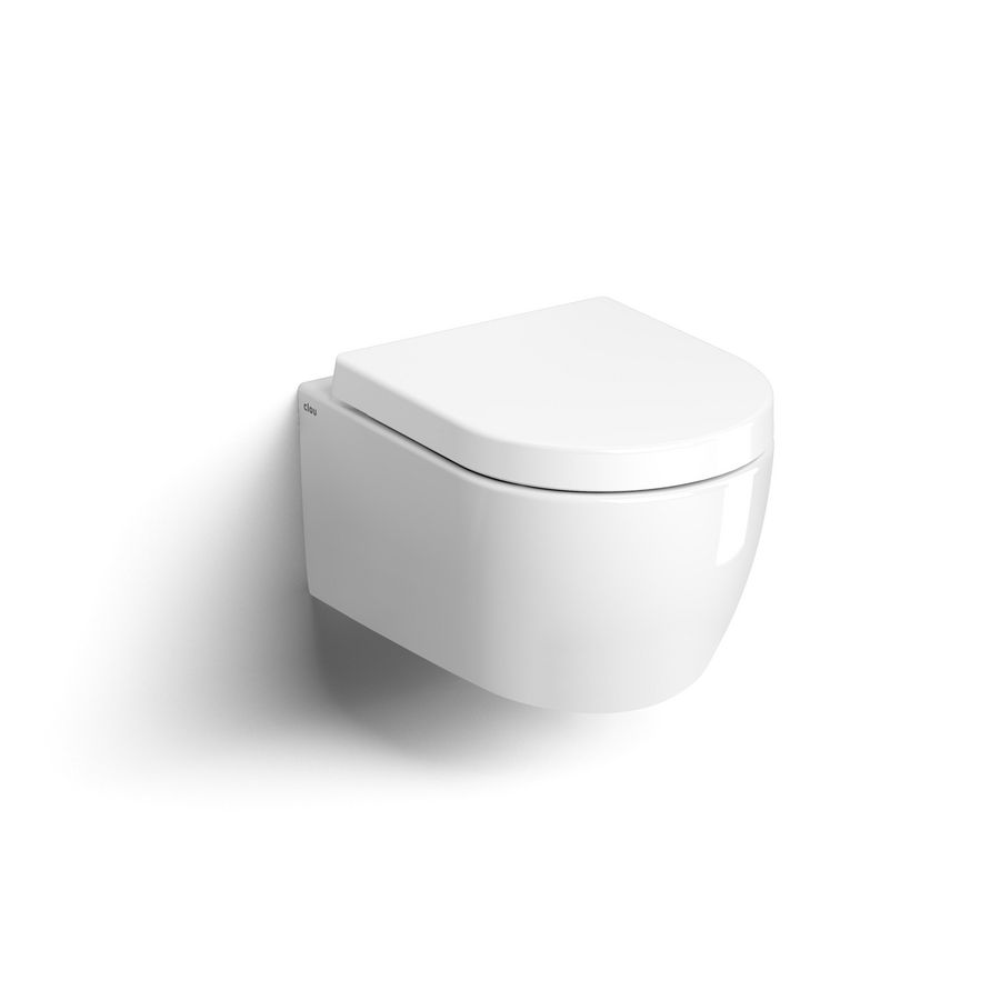 Wandcloset combipack NEW HAMMOCK randloos 490mm compact glans wit incl. zitting softclose