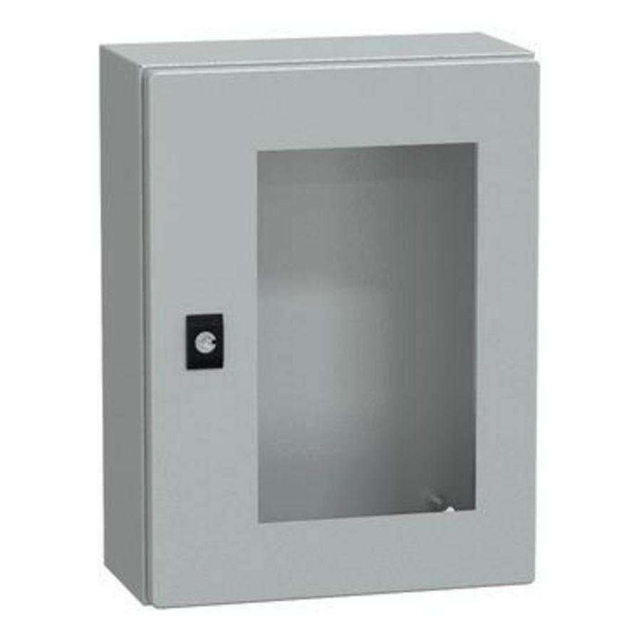 Deur 400x300x150mm IP66 / IK08 Transparant RAL70 Spacial CRN