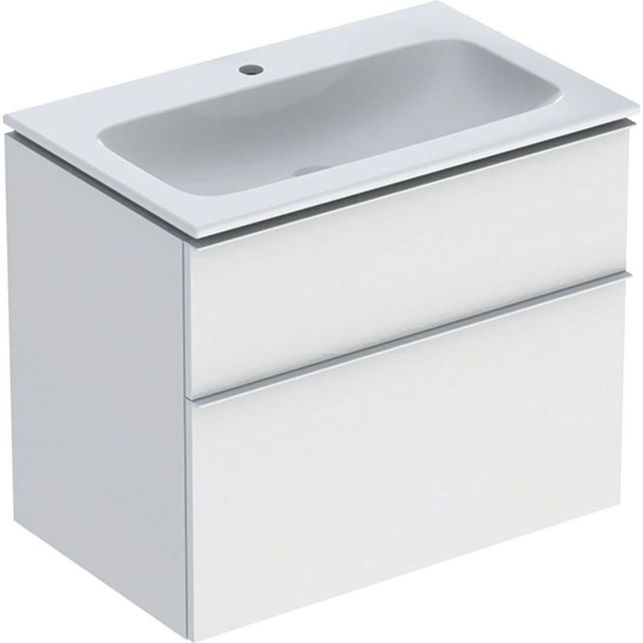 iCon set slim rim wt 75 met onderkast 2 laden wit mat