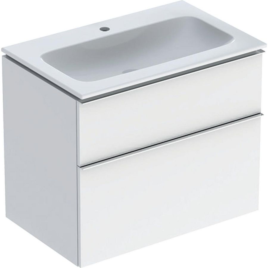 iCon set slim rim wt 75 met onderkast 2 laden wit/chroom