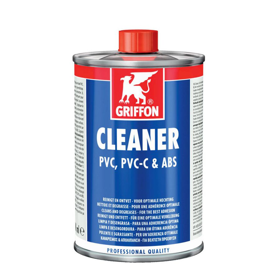Cleaner/reinigingsmiddel v. PVC/PVC-C/ABS blik a 1000ml.