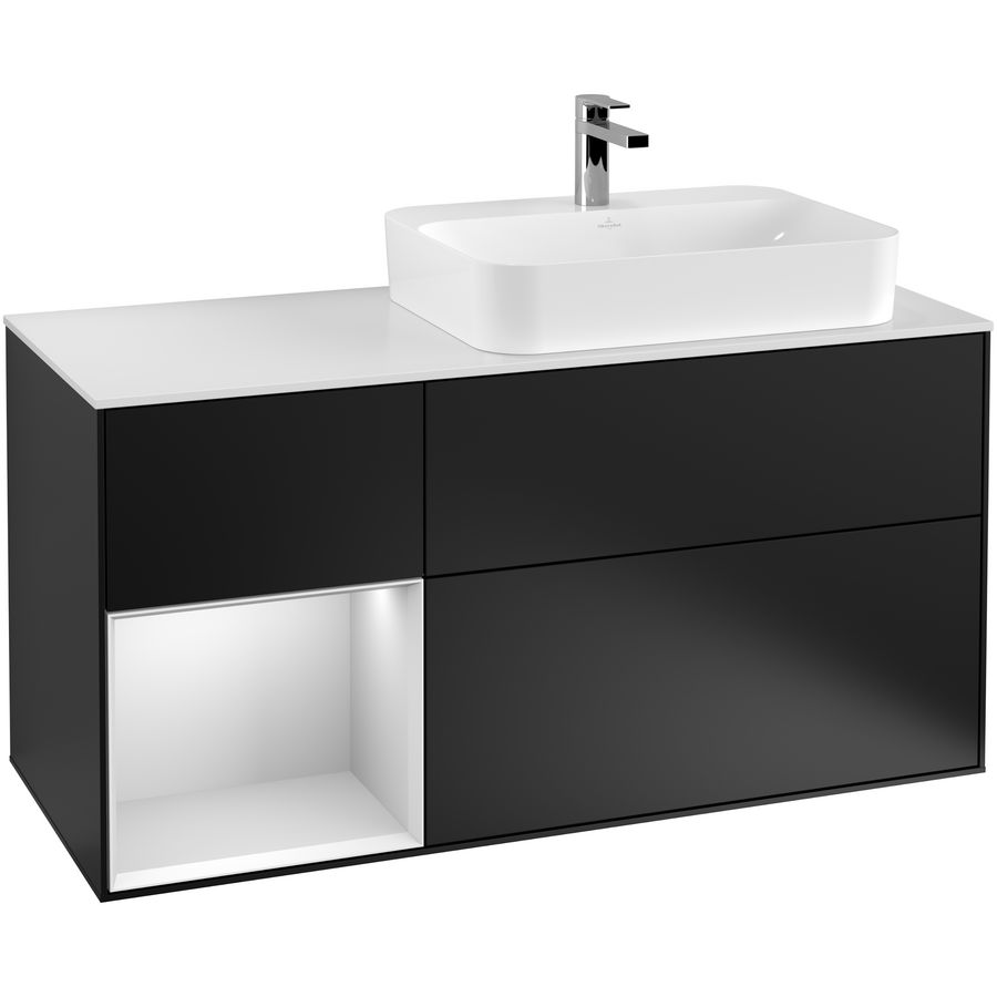 Wastafelonderkast Finion 1200x603x501mm Black Matt Lacquer G391MTPD