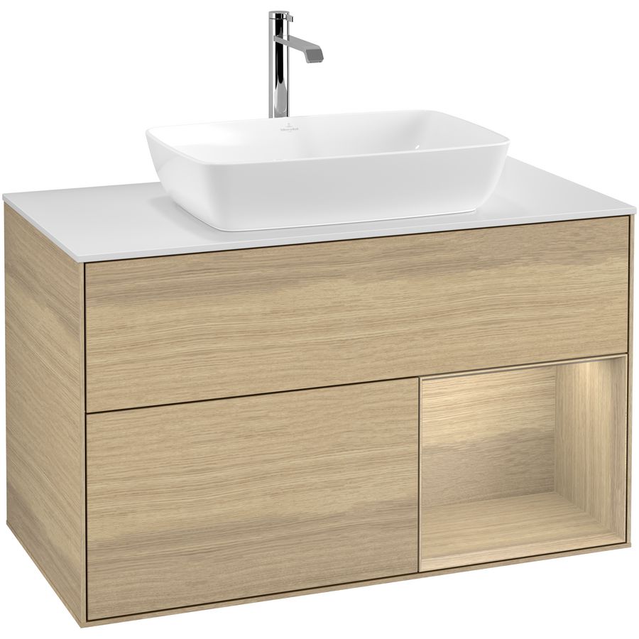 Wastafelonderkast Finion 1000x603x501mm Oak Veneer G781PCPC