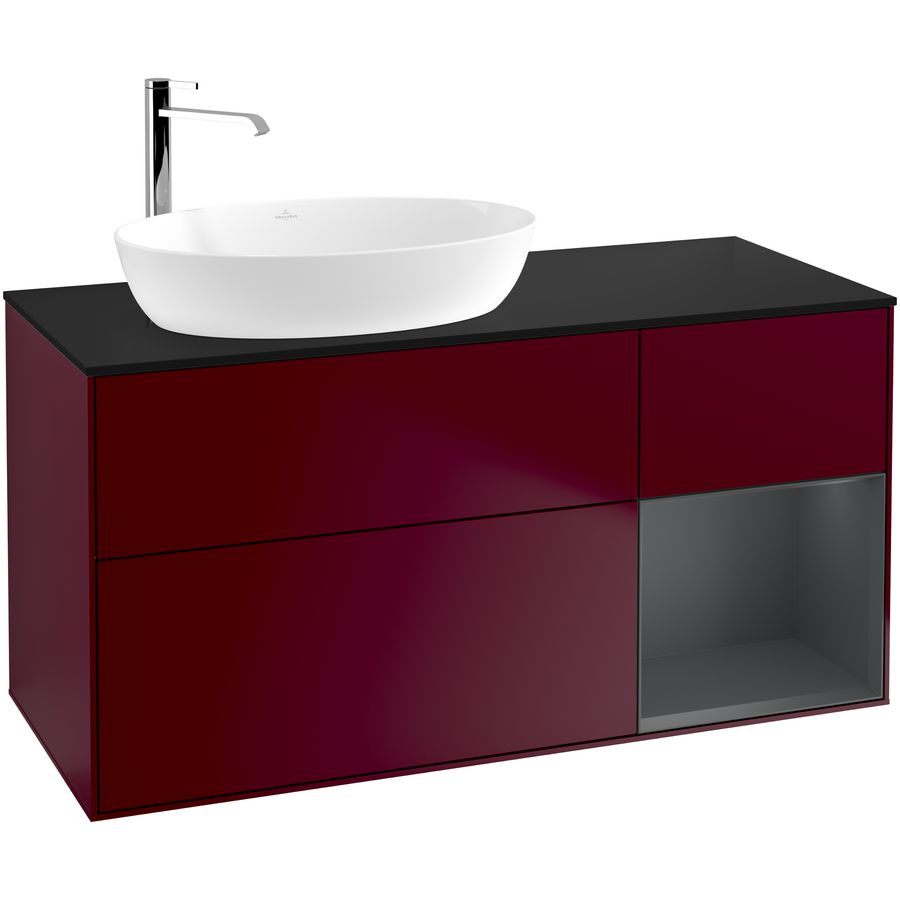 Wastafelonderkast Finion 1200x603x501mm Peony Matt Lacquer G932HGHB