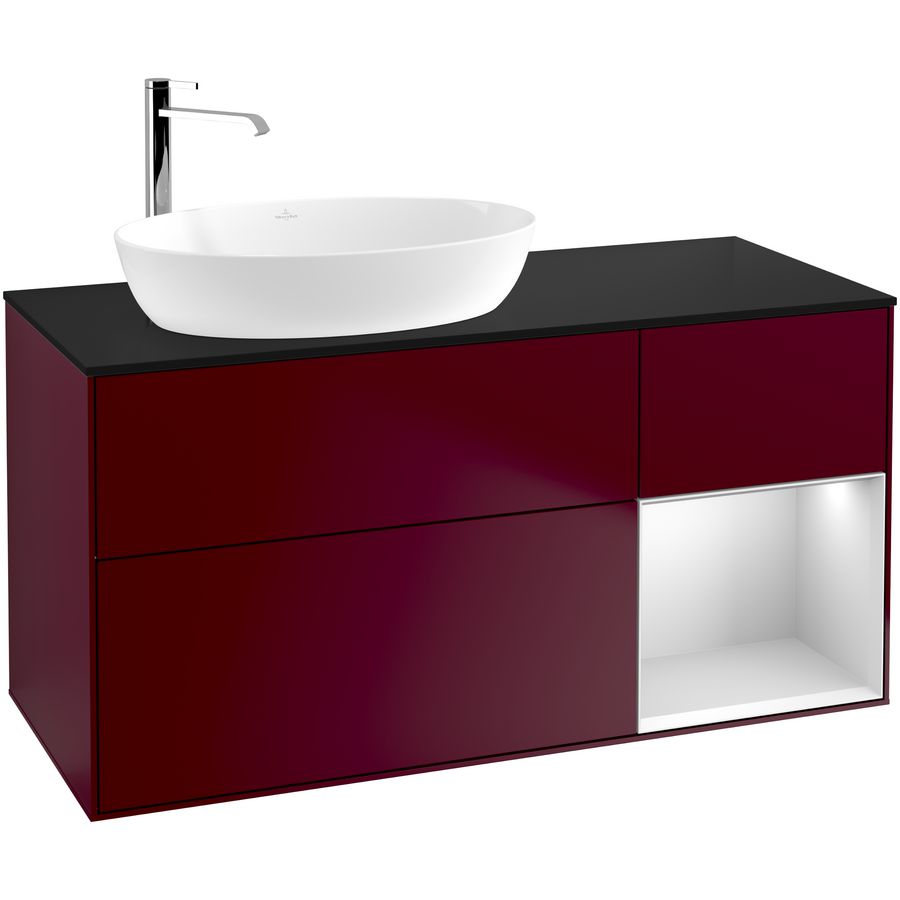 Wastafelonderkast Finion 1200x603x501mm Peony Matt Lacquer G932MTHB