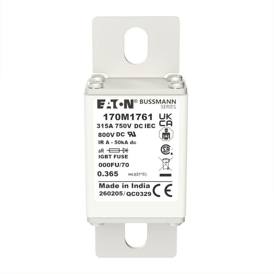 Zekering hoge snelheid 315 A DC 750 V 50 kA size 000 2 VVE=5