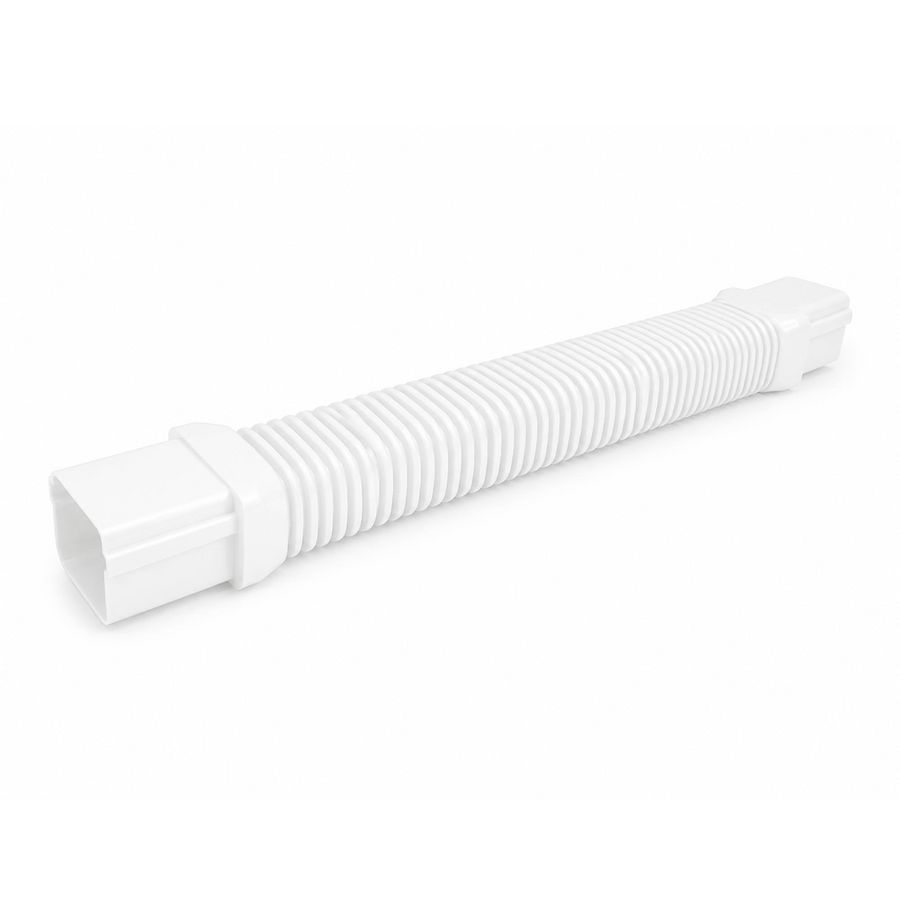 Flexibel leidingstuk 90x65mm wit PVC RAL9010