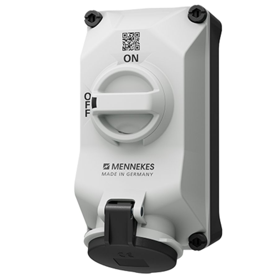 Wandcontactdoos 32A 4-polig  7H 500V IP44 VN DUO