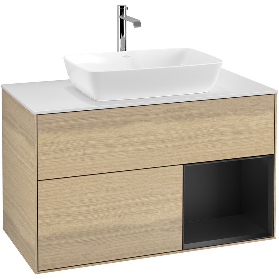 Wastafelonderkast Finion 1000x603x501mm Oak Veneer G781PDPC