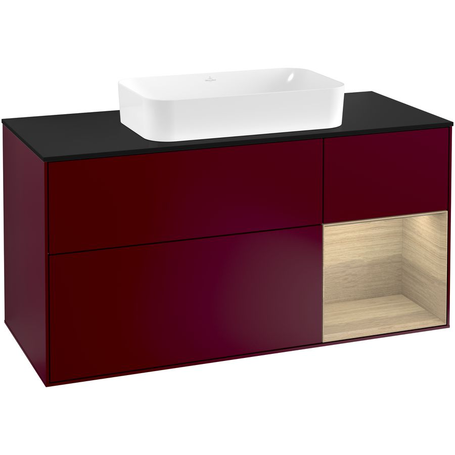 Wastafelonderkast Finion 1200x603x501mm Peony Matt Lacquer G302PCHB