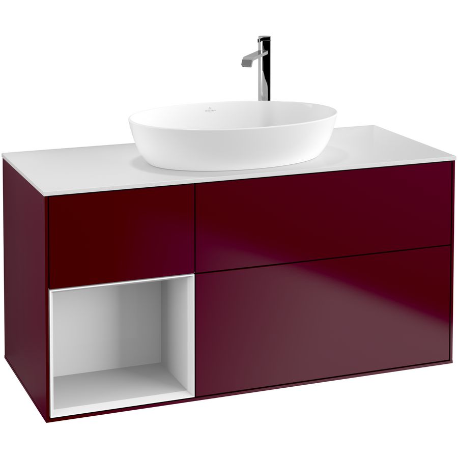 Wastafelonderkast Finion 1200x603x501mm Peony Matt Lacquer G941GFHB
