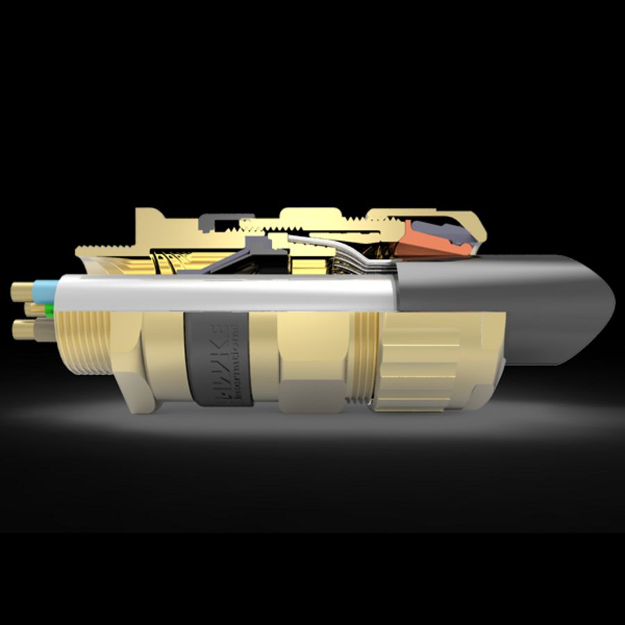 Wartel messing vernikkeld armeringklem diafragma seal M25-B