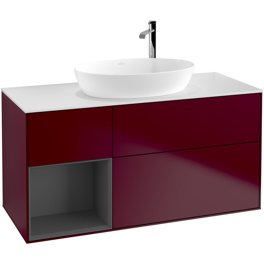 Wastafelonderkast Finion 1200x603x501mm Peony Matt Lacquer G941GKHB