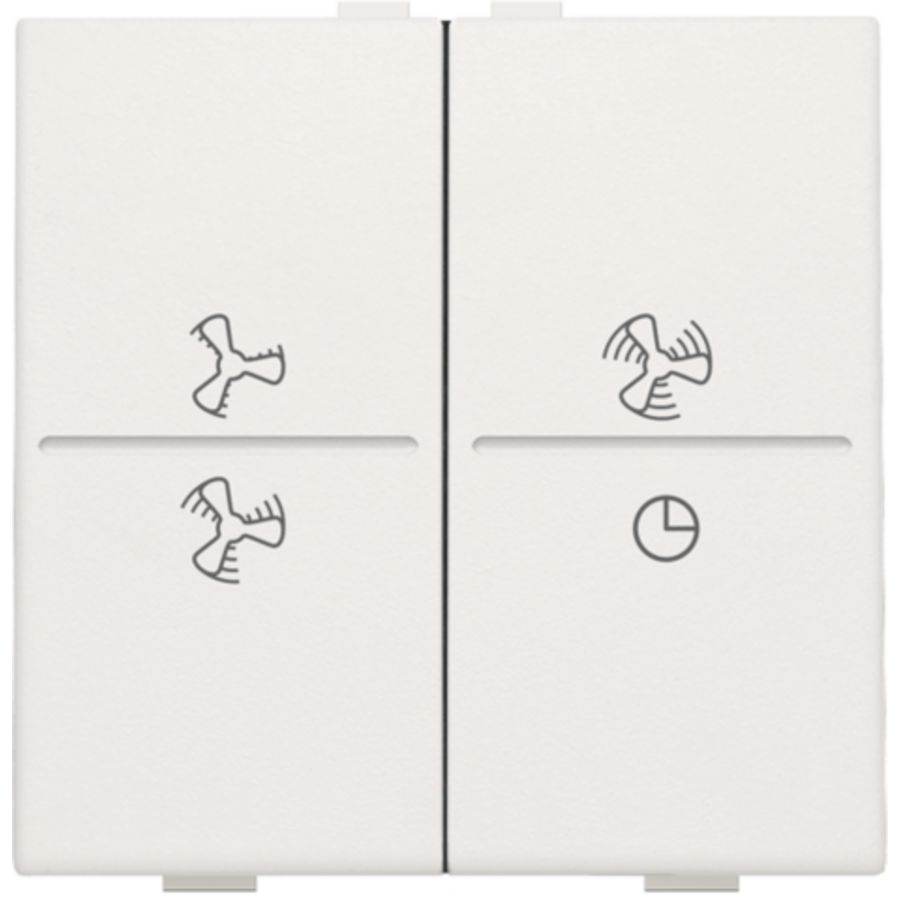 2-voudige toets ventilatoropdruk 0 - 3 RF schakelaar white