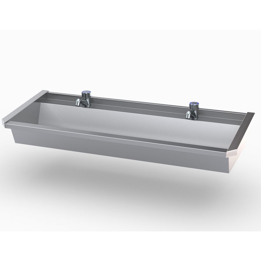 Sanilav 5.0 RVS wasgoot m/ kraanbank 120cm 2pl-uitv L1