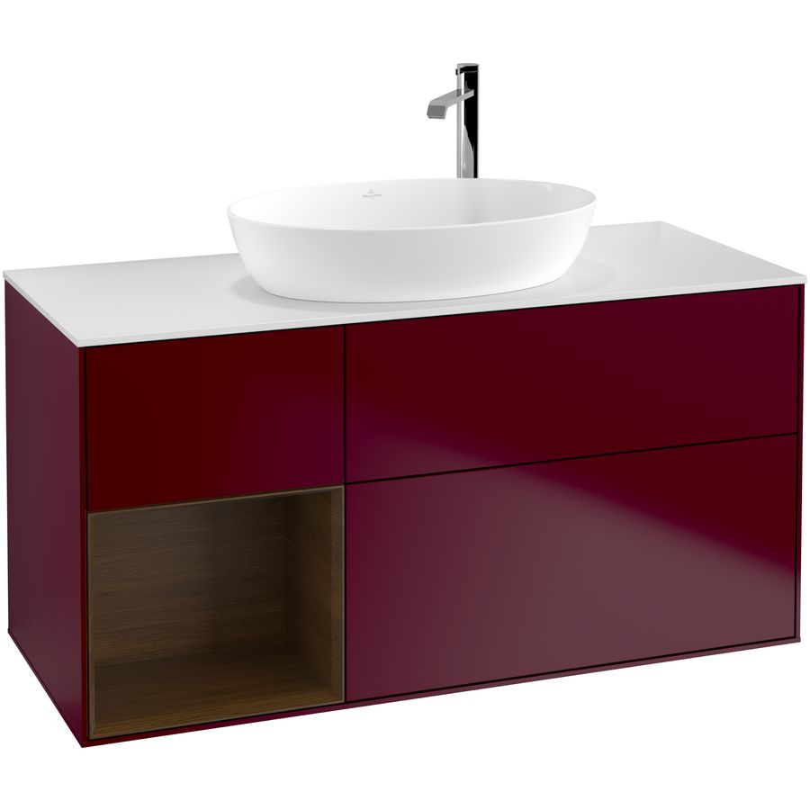 Wastafelonderkast Finion 1200x603x501mm Peony Matt Lacquer G941GNHB