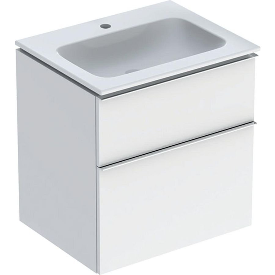 iCon set slim rim wt 60 met onderkast 2 laden wit/chroom