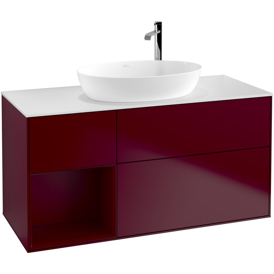 Wastafelonderkast Finion 1200x603x501mm Peony Matt Lacquer G941HBHB