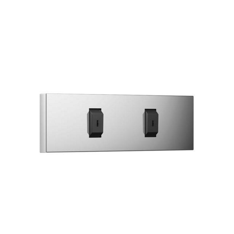 Overk. hoek WATER FAN verticaal Inbouwzijde Dark Platinum