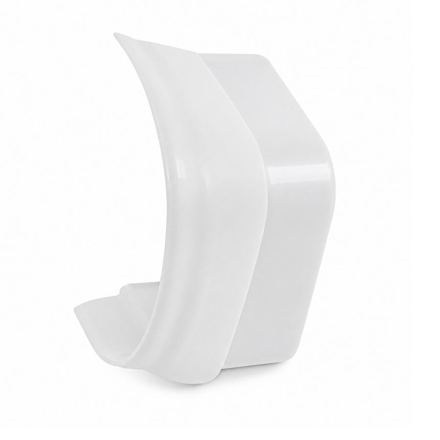 Aansluitstuk met flexibele rand 80x60mm wit PVC RAL9010