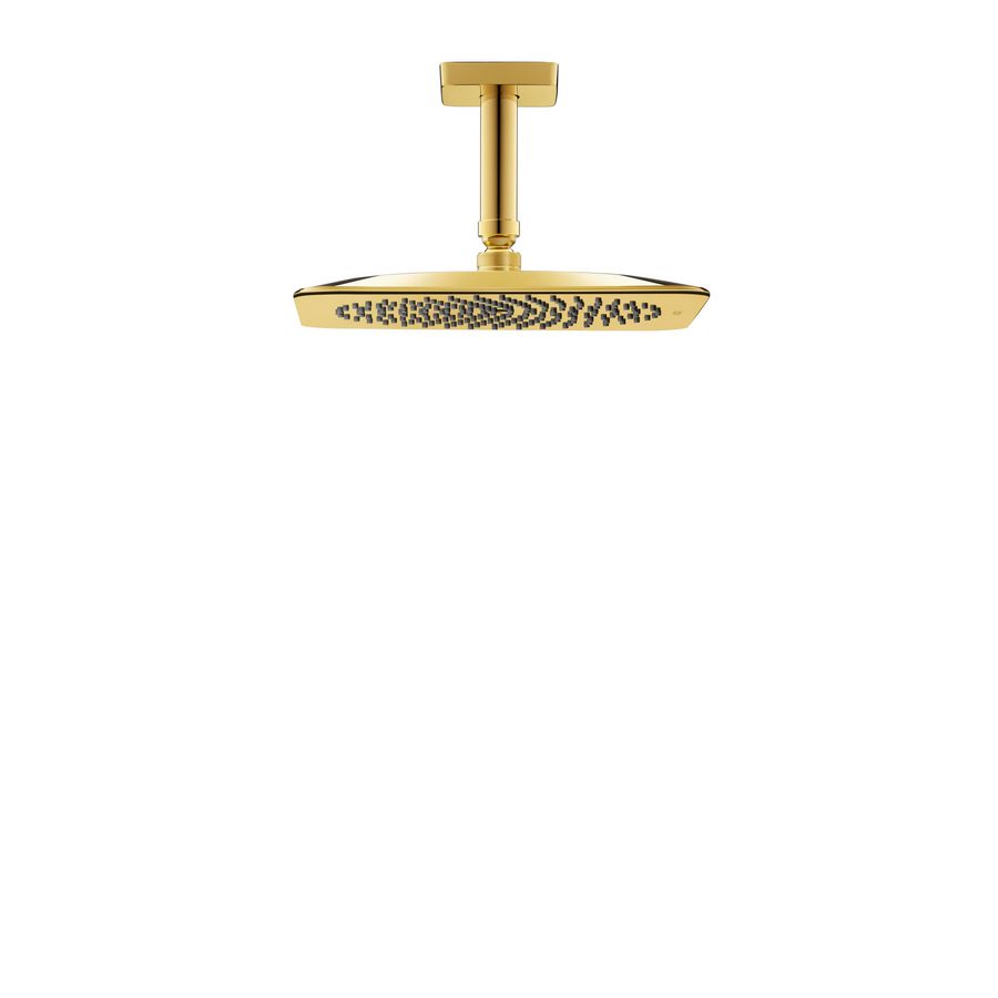 Hoofddouche 270/270 1 straalsoort EcoSmart+ met plafondaansluiting polished gold optic AXOR Citterio-C