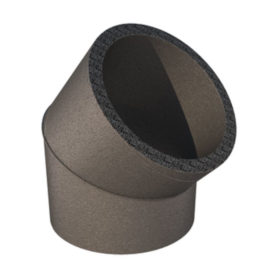 Bocht Aerfoam HR-WTW 45° EPE 160mm grijs