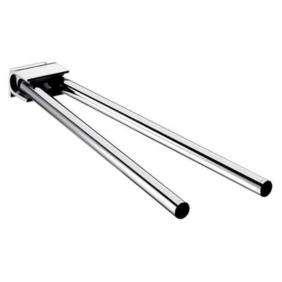 System2, handdoekhouder, 2-armig, draaibaar, 446mm, chroom