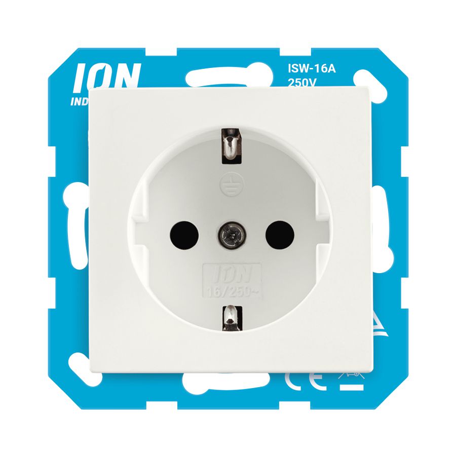 Wandcontactdoos RA E1 Mat Alpin Wit VVE=100