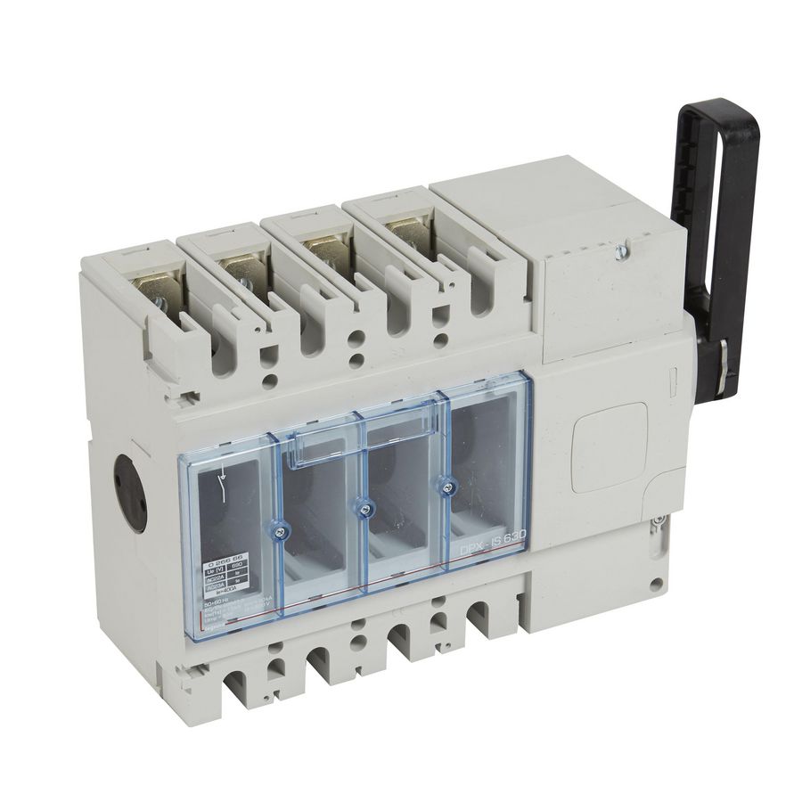 Lastschakelaar 4-polig 400A DPX-IS630 lateraal rechts