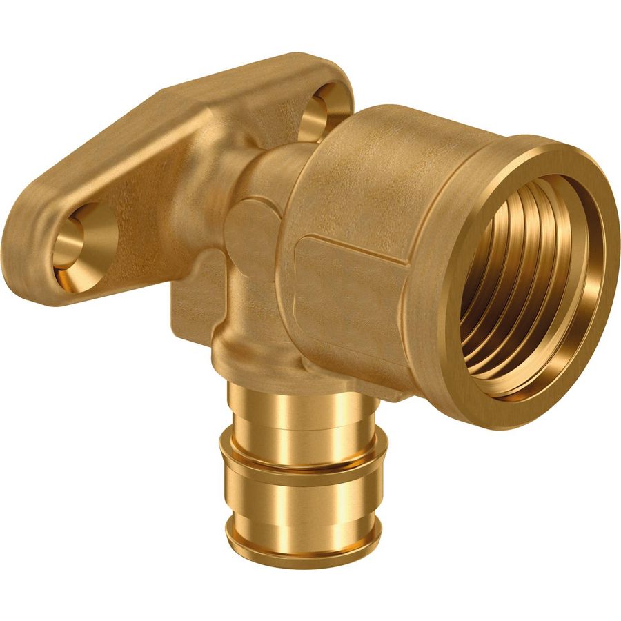 Muurplaat schuif Q&E PL 16x1/2"bn.  l=43mm Smart Aqua