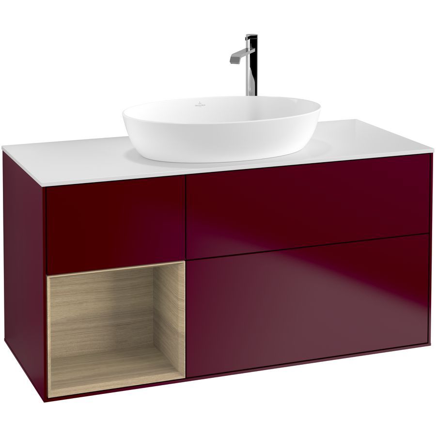 Wastafelonderkast Finion 1200x603x501mm Peony Matt Lacquer G941PCHB