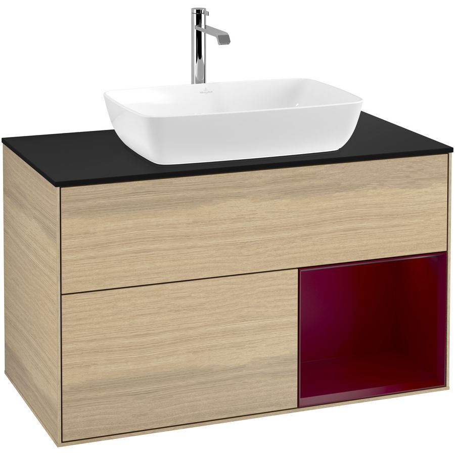 Wastafelonderkast Finion 1000x603x501mm Oak Veneer G782HBPC