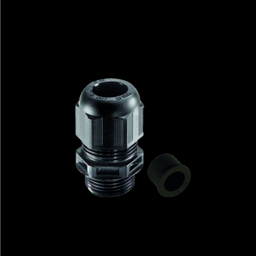 Wartel kunststof M16x1,5 doorlaat 4,5-10mm zwart VVE=50