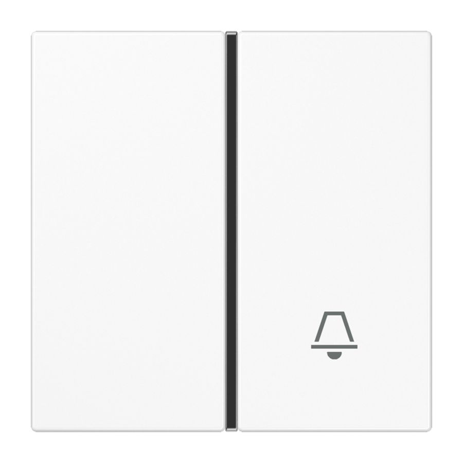 Tastafdekking compleet 1-voudig DCM bel LS alpine wit VVE=10
