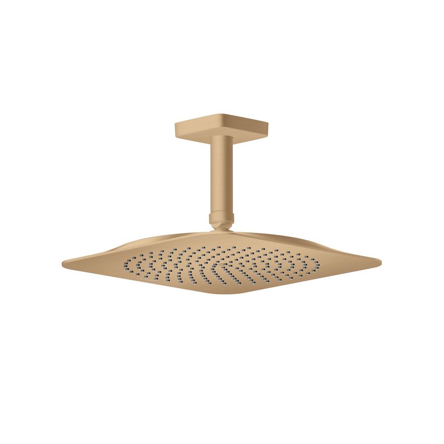 Hoofddouche 270/270 1 straalsoort EcoSmart+ met plafondaansluiting brushed bronze AXOR Citterio-C