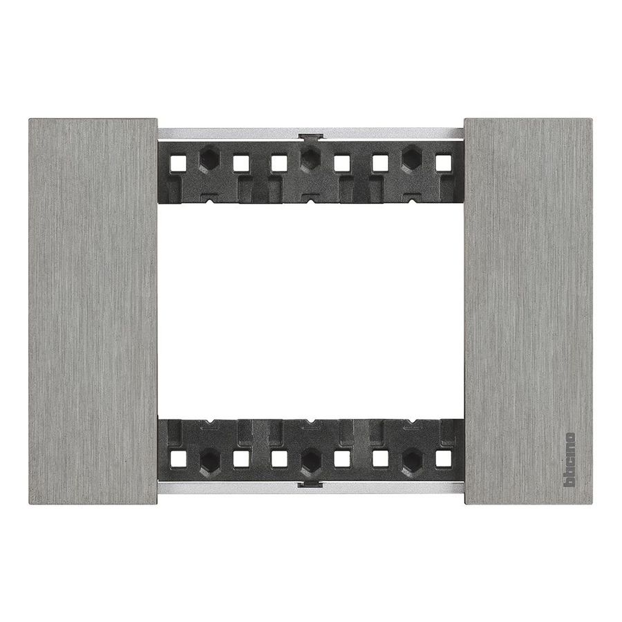 Afdekplaat 3 module staal K4703 LivingNow