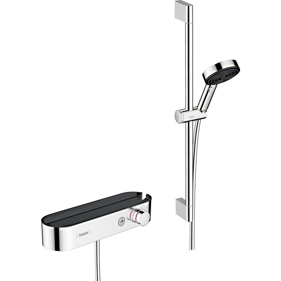 Doucheset 105 3 straalsoorten Activation met handdouche thermostaat glijstang 65cm schuifstuk en doucheslang