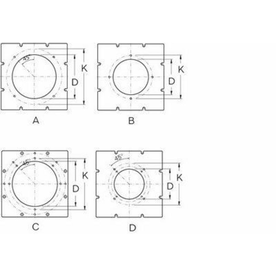 Branderplaat 230x280xM12 plaat B