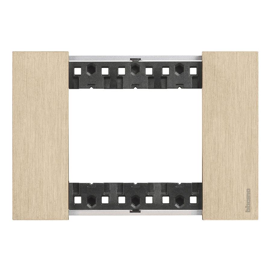 Afdekplaat 3 module goud K4703 LivingNow