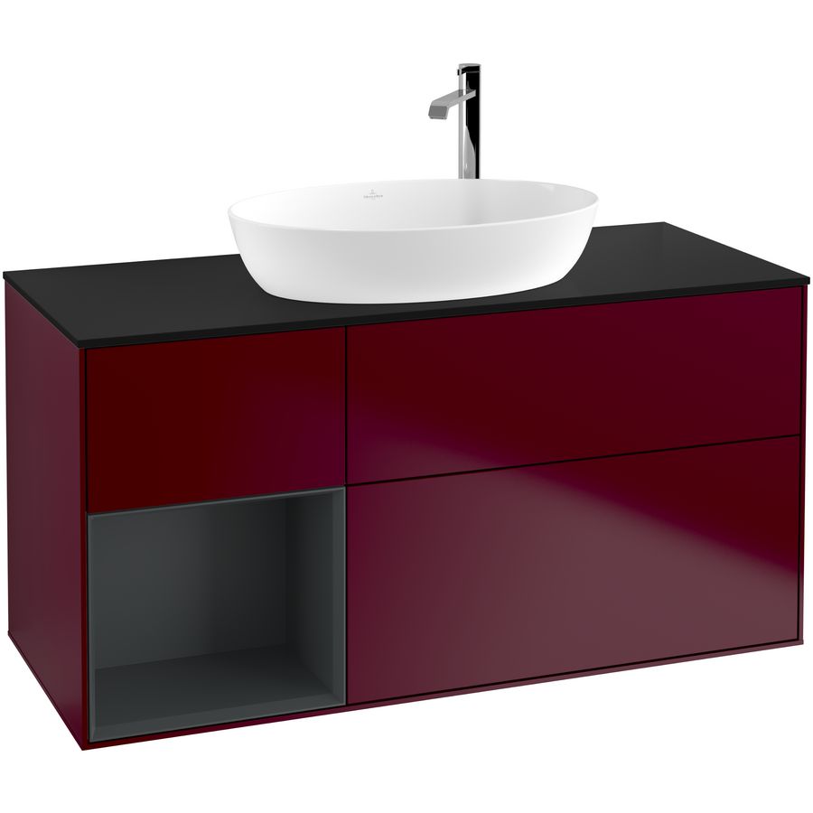 Wastafelonderkast Finion 1200x603x501mm Peony Matt Lacquer G942HGHB