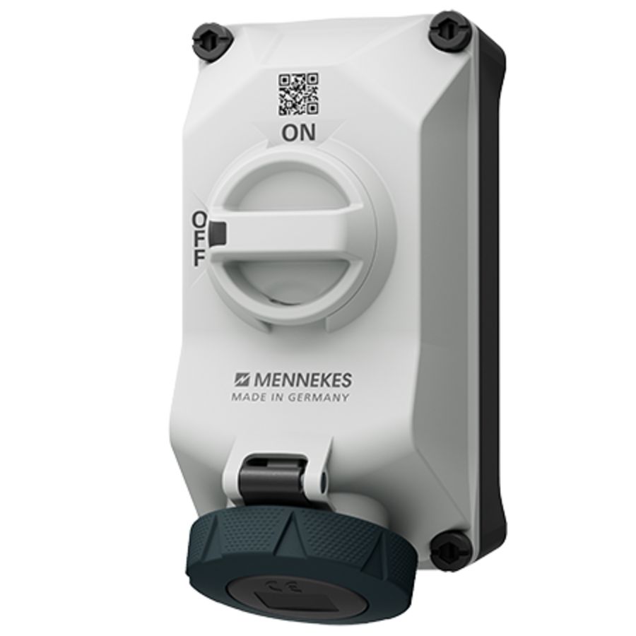 Wandcontactdoos 32A 4-polig  7H 500V IP67 DUO
