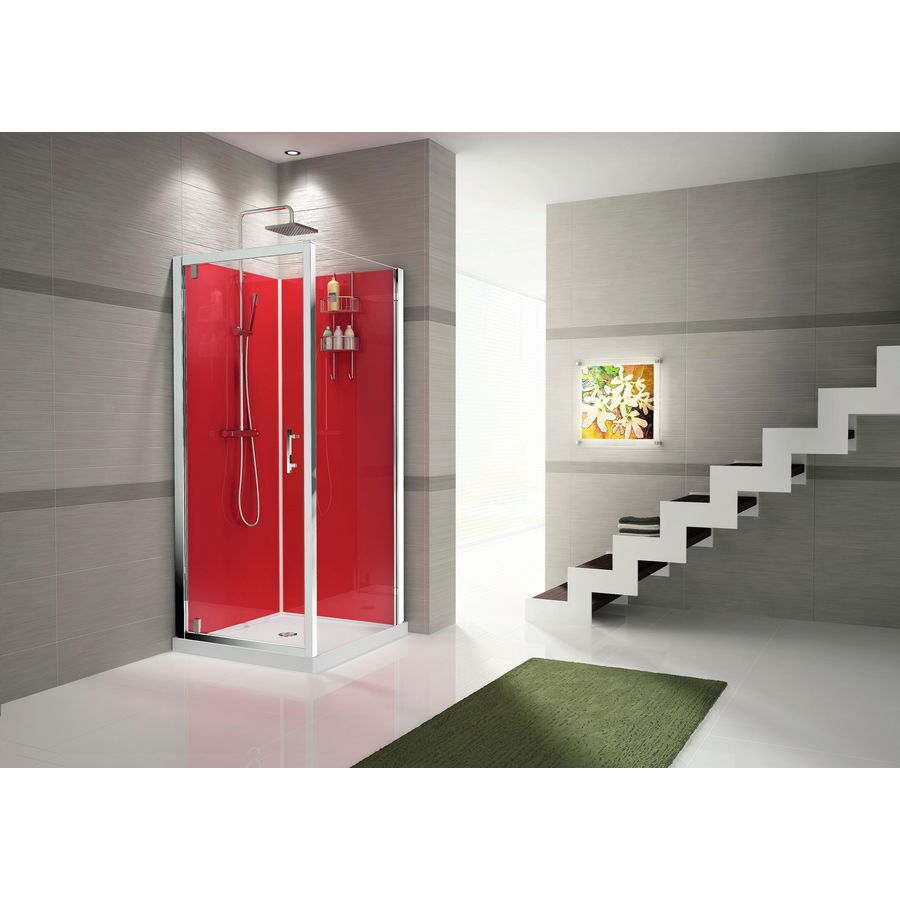 Douchecabine VERGF hoog 900x900mm chroom helder/grijs