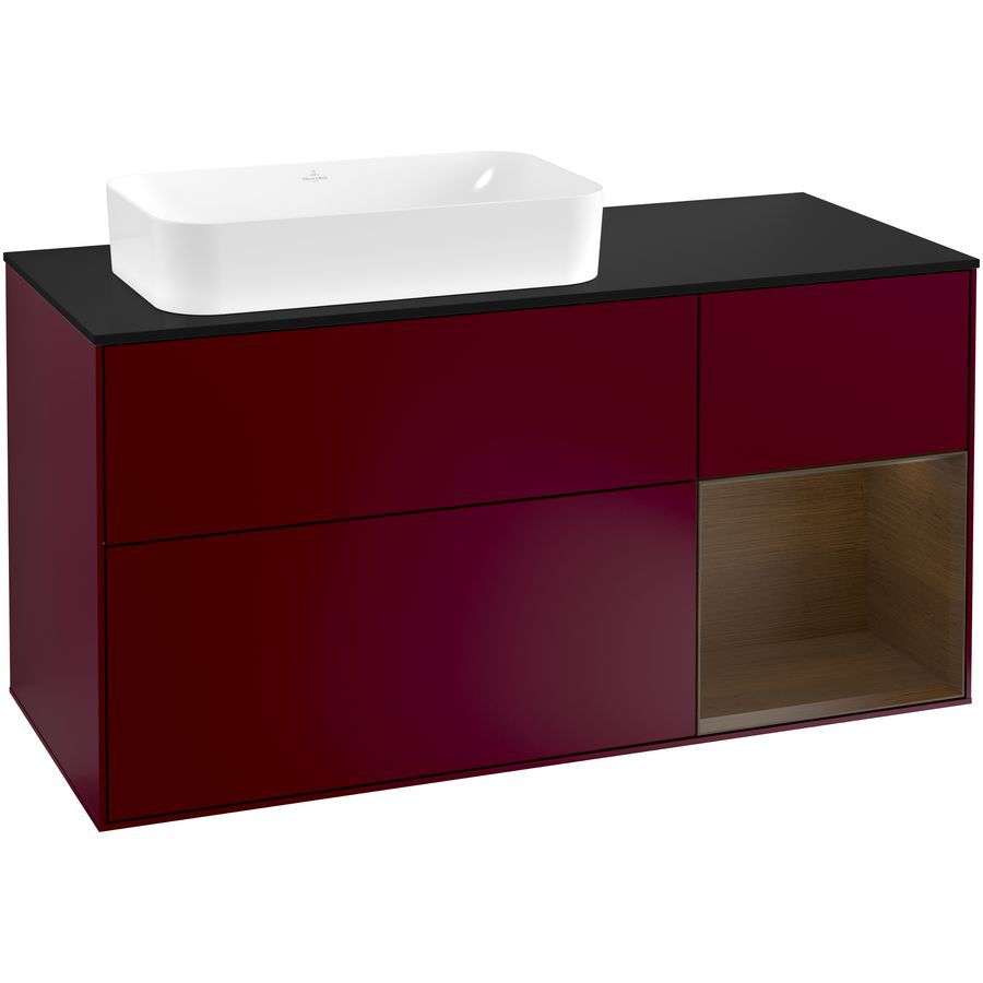 Wastafelonderkast Finion 1200x603x501mm Peony Matt Lacquer G282GNHB