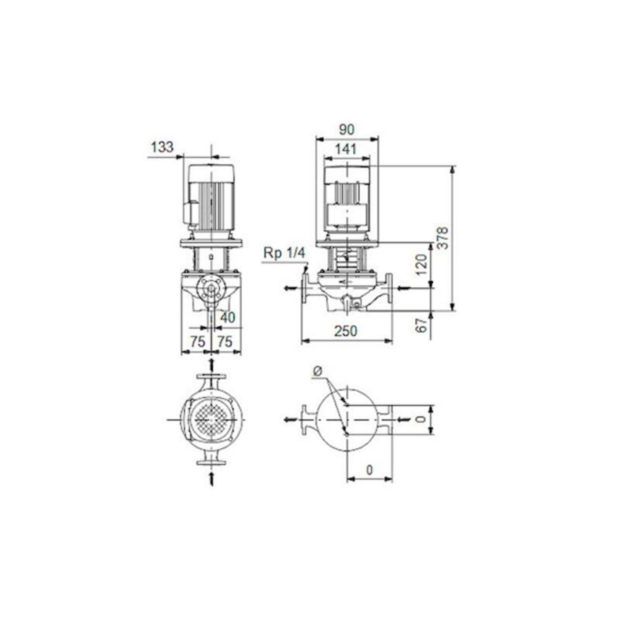 Inlinepomp TP 40-50/2-A-F-A-BQQE 1X230 50HZ
