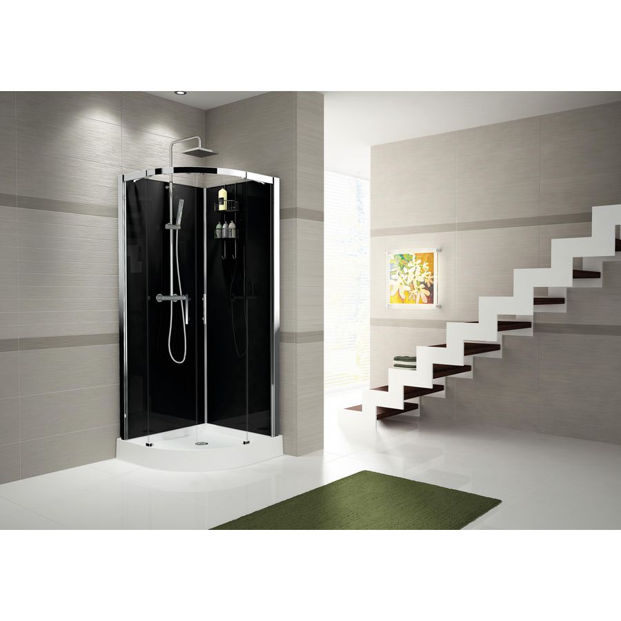 Douchecabine VERR 900x900mm chroom helder/grijs
