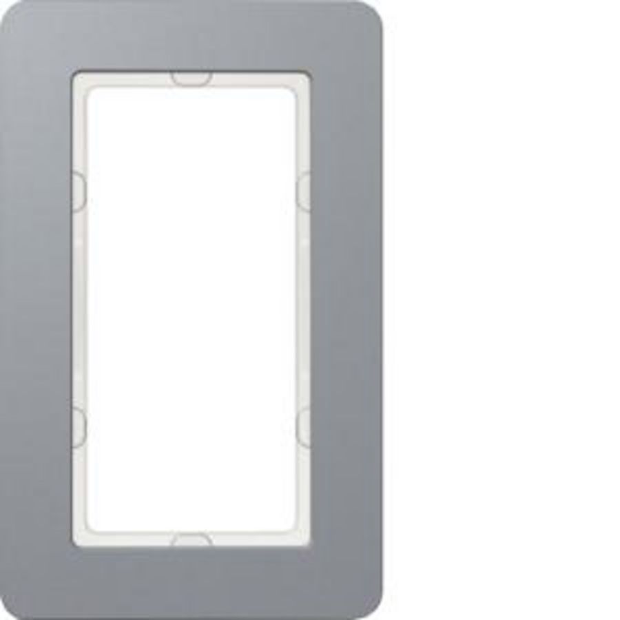 Afdekraam 1,5-v berker Q.7 aluminium gestraald